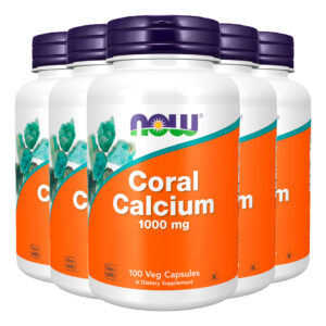 Coral Cálcio 1000mg 100 Cáps Importado 5un Now Foods