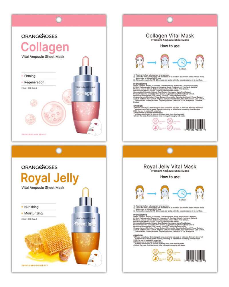 Pacote Combinado De Máscara Facial Orangeroses, 100 Unidades - Image 3