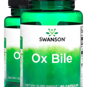 Bile De Boi Ox Bile 90mg Swanson Padronizado 60 Cápsulas 2un