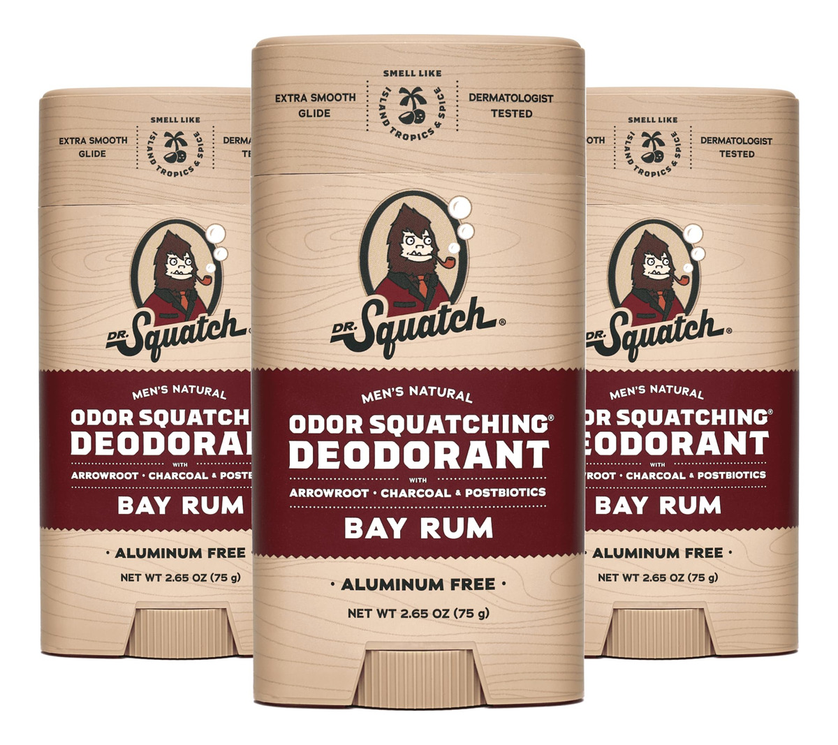 Desodorante Dr. Squatch Natural Bay Rum Para Homens, 80 Ml,