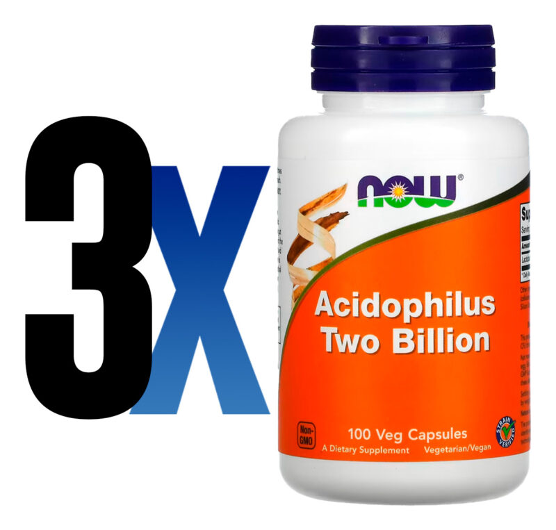 Acidophilus Two 20mg Now Foods 100 Cápsulas Importado 3un - Imagem 2