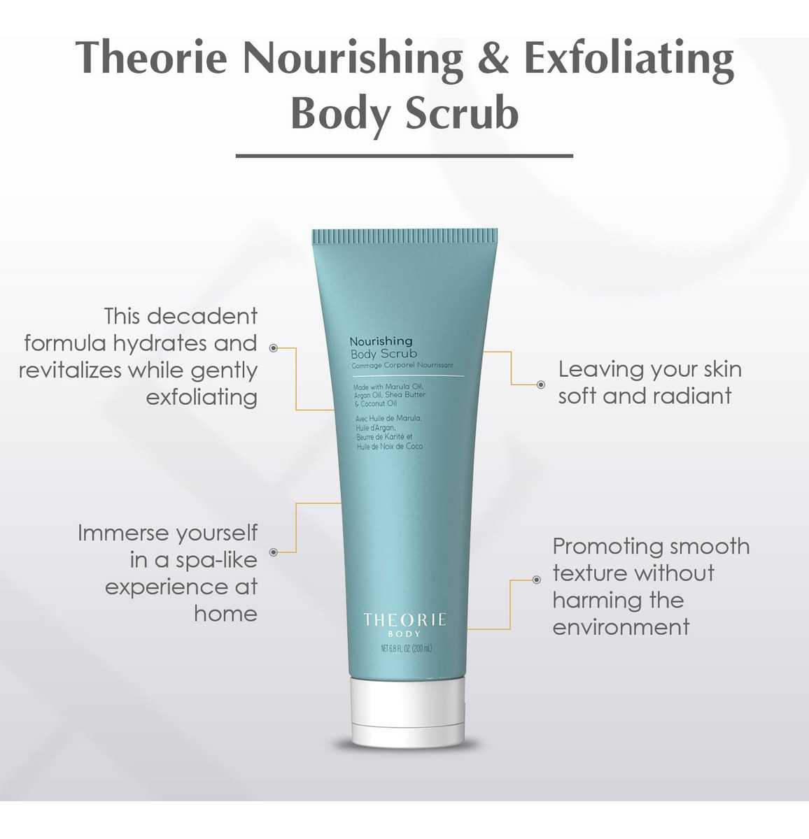 Esfoliante Nutritivo Body Scrub Theorie 200ml Com Óleo De Ma - Imagem 3