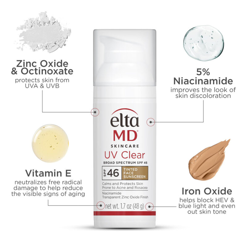 Protetor Solar Eltamd Uv Clear Tinted Face Deep Tinted Spf 4 - Image 2