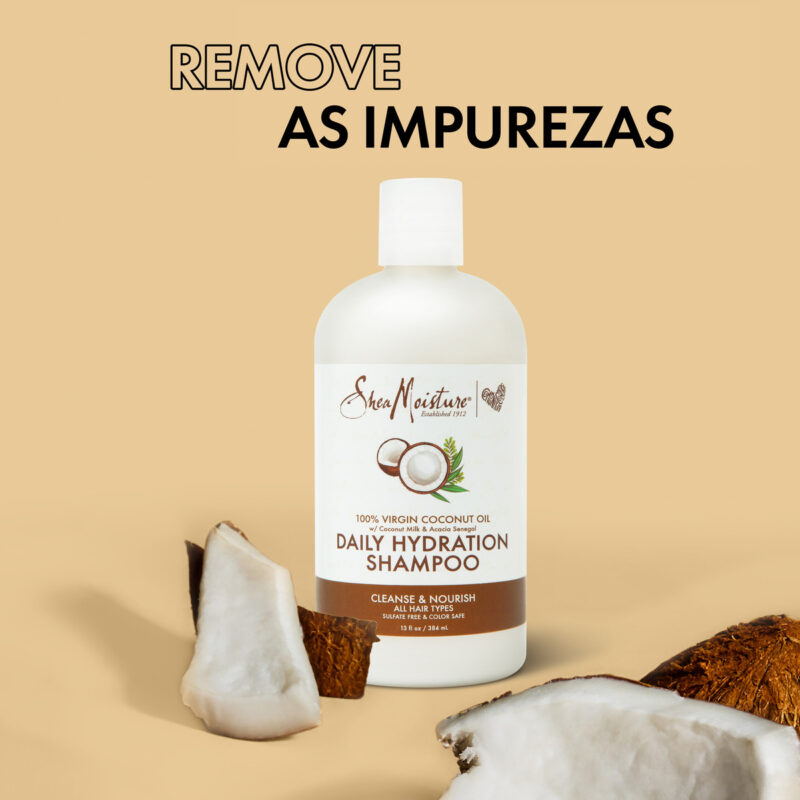 Shampoo Sheamoisture Daily Hydration 100% Óleo De Coco Virge - Image 5