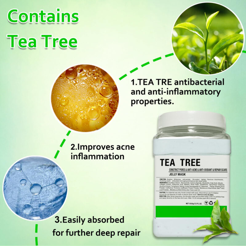 Máscara De Gelatina Em Pó Ouhans Tea Tree Oil Control 680ml - Image 2