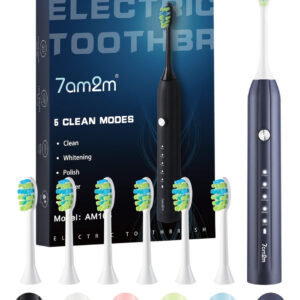 Escova De Dentes Elétrica 7am2m Sonic Com 6 Cabeças De Escov