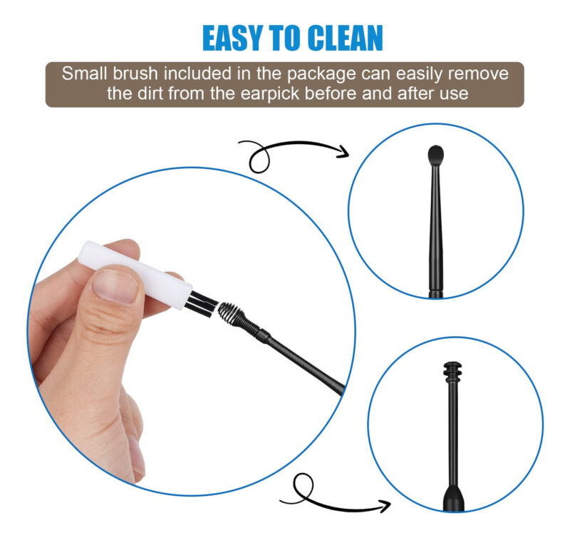 Kit De Remoção De Cera De Ouvido Cysnatu Ear Cleaner Com 6 F - Imagem 6