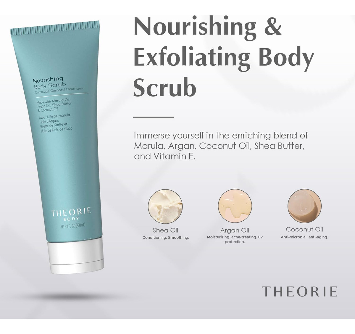 Esfoliante Nutritivo Body Scrub Theorie 200ml Com Óleo De Ma - Imagem 2