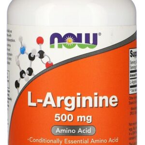 L-arginina 500mg Now Foods 100 Caps Veg No Brasil