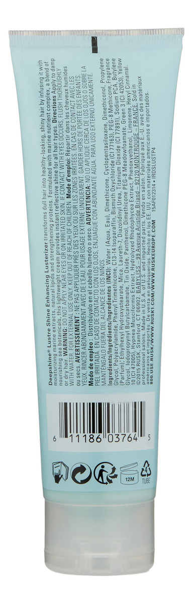 Lusterizador Rusk Deepshine Lustre Shine Enhancing 130 Ml - Imagem 2