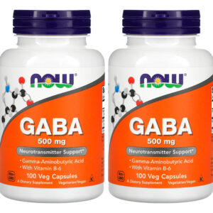 Now Foods Gaba/ácido Gama 500mg E Vitamina B6 100cap Veg 2un