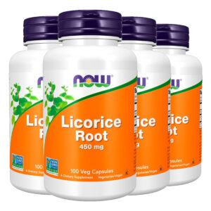 Raiz De Alcaçuz 450mg 100 Caps Importado 4un Now Foods