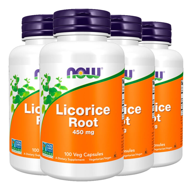 Raiz De Alcaçuz 450mg 100 Caps Importado 4un Now Foods
