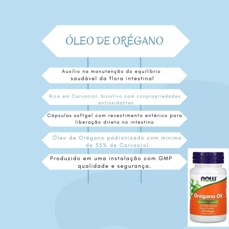 Óleo Essencial Orégano Now Foods C/90 Cáps. Saúde Intestinal Sabor Sem Sabor - Imagem 4