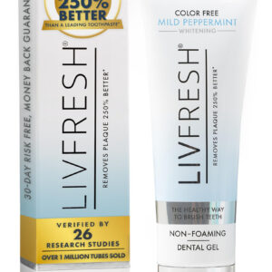 Creme Dental Em Gel Livfresh Remove A Placa Bacteriana 250%