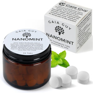 Pasta De Dentes Gaia Guy Nanomint Sem Flúor 62 Comprimidos