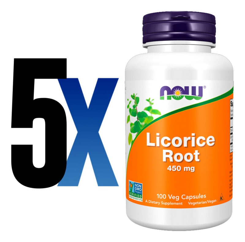 Raiz De Alcaçuz 450mg 100 Caps Importado 5un Now Foods - Imagem 2