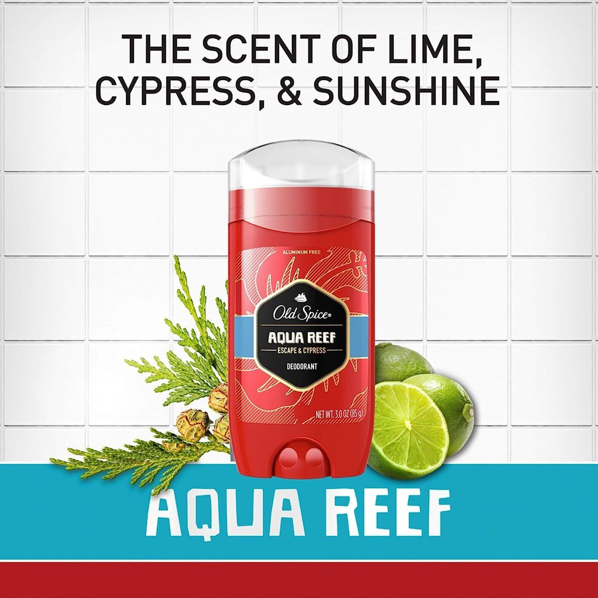 Desodorante Old Spice, Sem Alumínio, Aqua Reef, 90ml, Pacote - Imagem 7