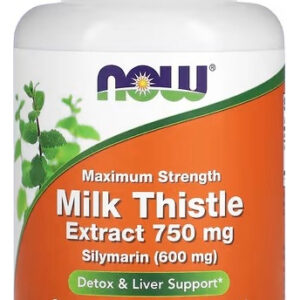 Extrato Cardo-mariano 750mg Silimarina 90caps Now Foods Eua Sabor Sem Sabor