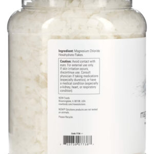Magnésio Flocos Now Foods 1531g + Porta Cápsulas