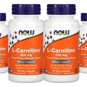 L Carnitina Now Foods 500mg 60veg Capsulas 4un