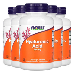Ácido Hialurônico 50mg Msm Now Foods 120caps Importado 5un