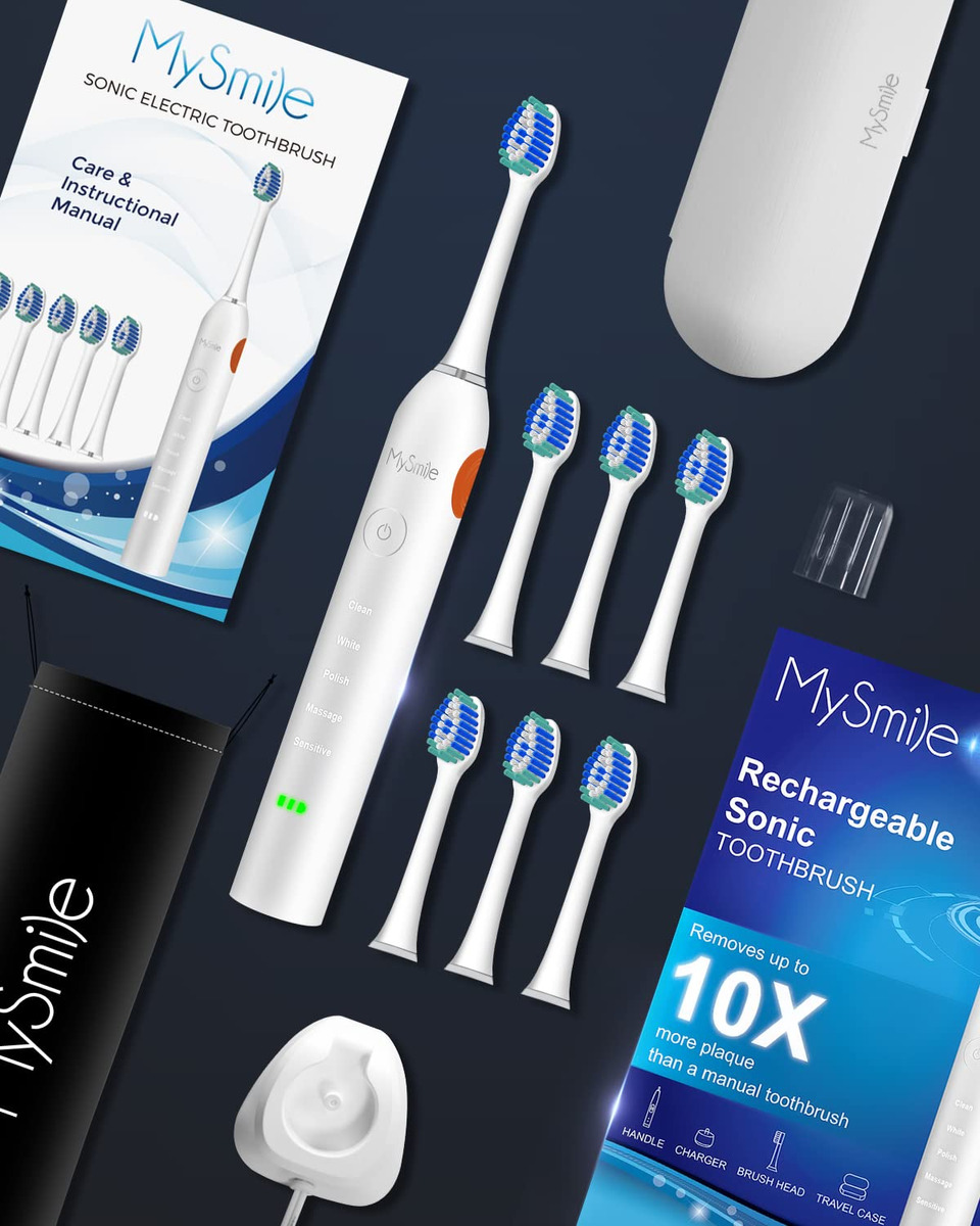 Escova De Dentes Elétrica Mysmile Recarregável Sonic 48000vp - Imagem 6