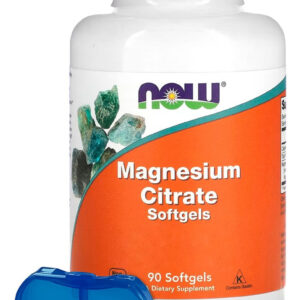 Citrato De Magnésio Now Foods 90 Softgels + Porta Cápsulas