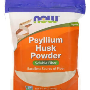Now Foods, Comida De Verdade, Cascas De Psyllium Em Pó, 680g De Sfn