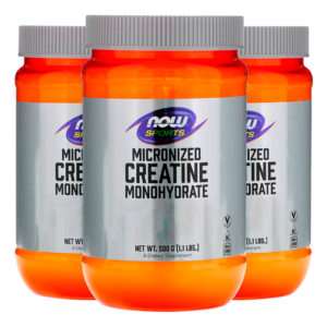 Creatina Monohidratada Now Foods 500gr Pó Importado 3un