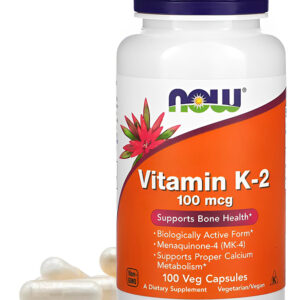 Now Foods Vitamina K2 100mcg 100 Veg Capsulas