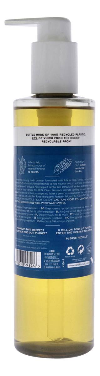 Gel De Banho Ren Atlantic Kelp E Magnésio Antifatiga - Imagem 4