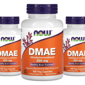 Dmae 250mg Now Foods Dimetilaminoetanol 100 Veg Caps 3un Sabor Sem Sabor