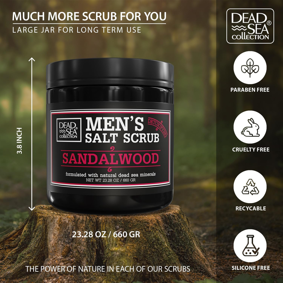 Esfoliante Corporal Dead Sea Collection Sandalwood 690ml Par - Imagem 5