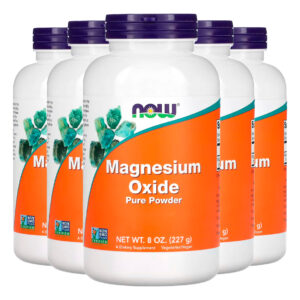 Óxido De Magnésio Em Pó 227g Importado 5un Now Foods