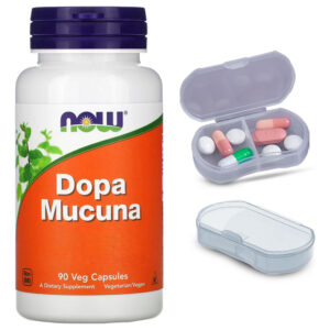 Dopa Mucuna Extracto Now Foods 90 Caps + Porta Cápsulas