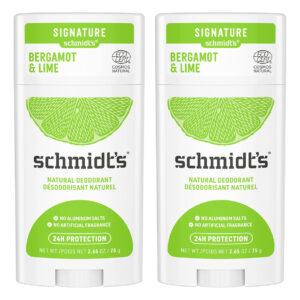 Desodorante Schmidt's Bergamot & Lime 78ml, Pacote Com 2 Uni