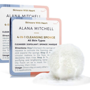 Esponja Facial Alana Mitchell Esfoliante 4 Em 1 Com Deep Cle