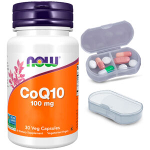 Coenzima Coq10 100mg Now Foods 30cáps + Porta Cápsulas