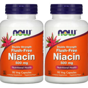 Niacina 500 Mg Força Dupla Now Foods 90 Veg Caps 2un