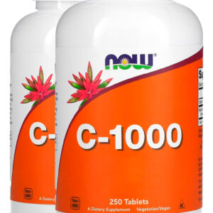 Vitamina C 1000mg+r. Mosqueta 250tab Importado 2un Now Foods