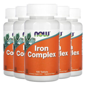 Complexo De Ferro Now Foods Iron 100 Tabls Importado 5un