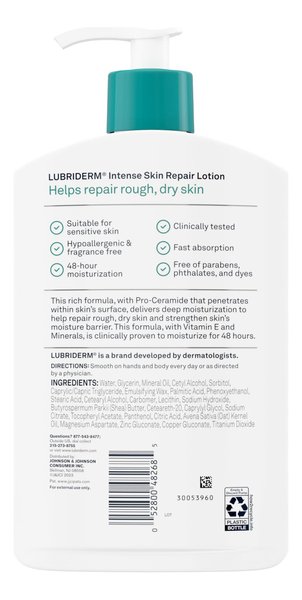 Loção Lubriderm Intense Dry Skin Repair 480 Ml Com Vitamina - Imagem 8