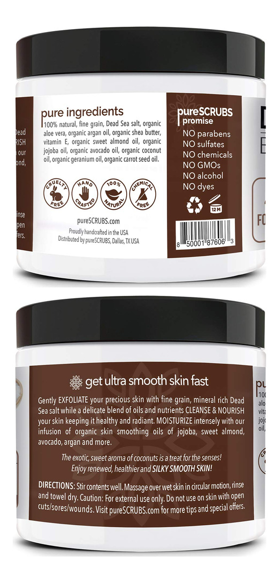 Esfoliante Corporal Purescrubs Premium Coconut 473ml Com Ace - Imagem 2