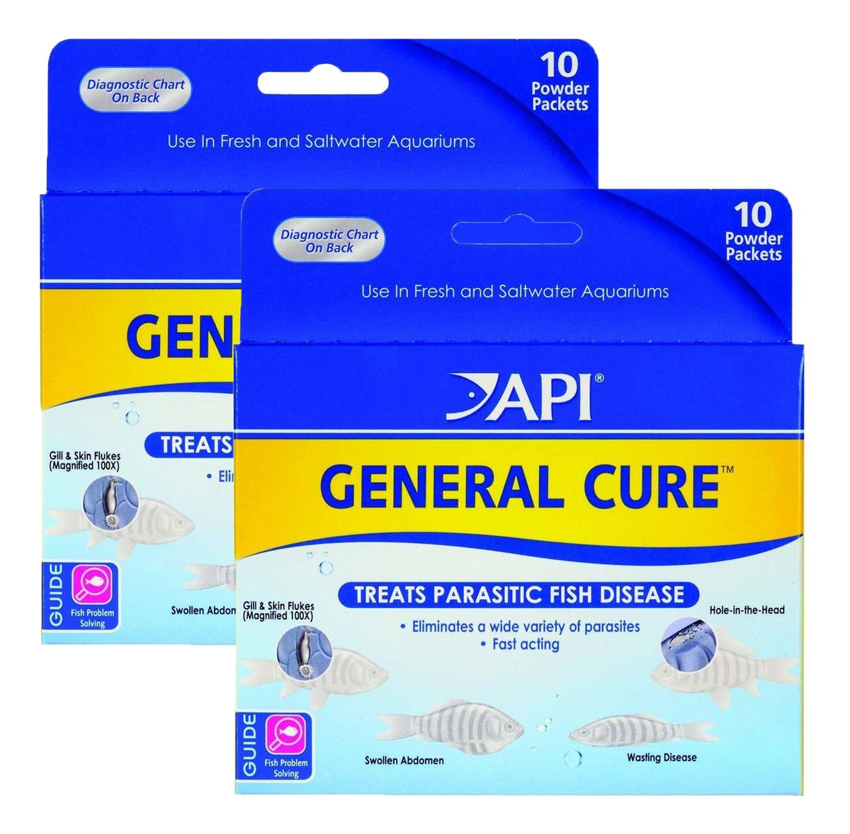 Fish Remedy Api General Cure Powder, Pacote Com 20
