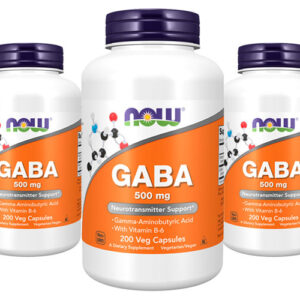 Ácido Gaba 500mg Now Foods Com Vitamina B-6 200 Veg Caps 5un