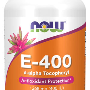 Vitamina E 400 Ui 250 Cápsulas Softgels Sem Sabor Now Foods