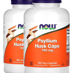 Casca Psyllium 700mg + Pectin 180cap Importado 2un Now Foods