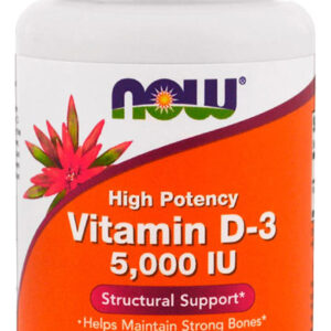 Now Foods Vitamina D3 5000iu Alta Potencia 120 Softgels Sabor N/a