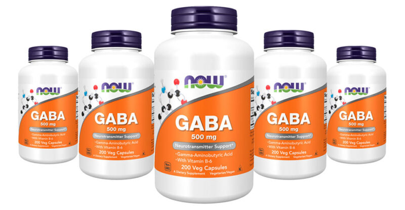 Ácido Gaba 500mg Now Foods Com Vitamina B-6 200 Veg Caps 5un